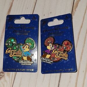 Disney Shanghai Pin Set Chip and Dale Gems pin Set LE Grand Opening  NWT